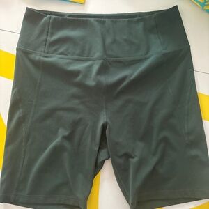 Girlfriend Collective High-Rise Bike Short Green Moss Women's XXL